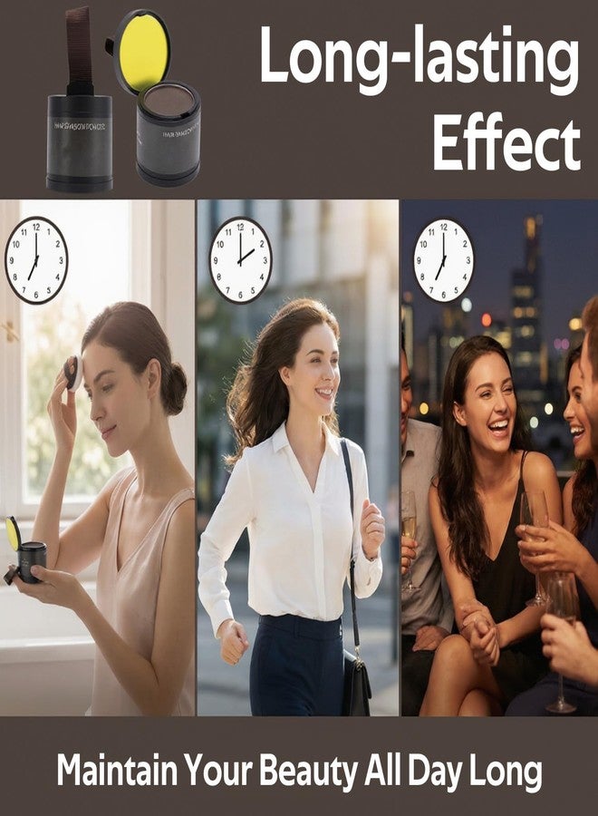 TARSHYRY Hairline Powder for Women & Men, Root Touch Up Hair Color for Gray Coverage, Bald Spot Concealer & Hair Root Filler, 24-Hour Water proof Hair Color Powder (Dark Brown) - Image 4